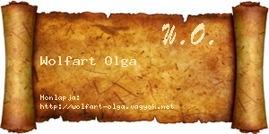 Wolfart Olga névjegykártya